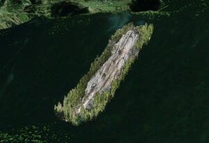 Nuage de points 3D d'un éboulement rocheux au mont Charvin relevé par drone